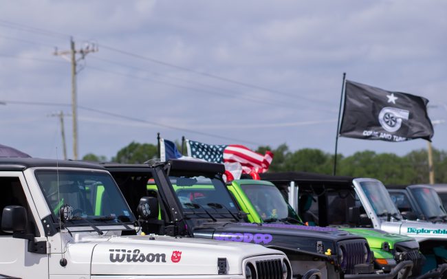 Jeeps lined up