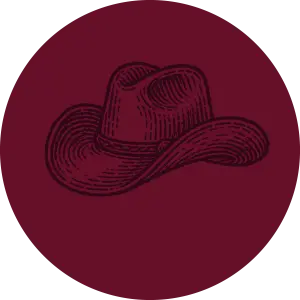Hat-Maroon Cowboy hat icon