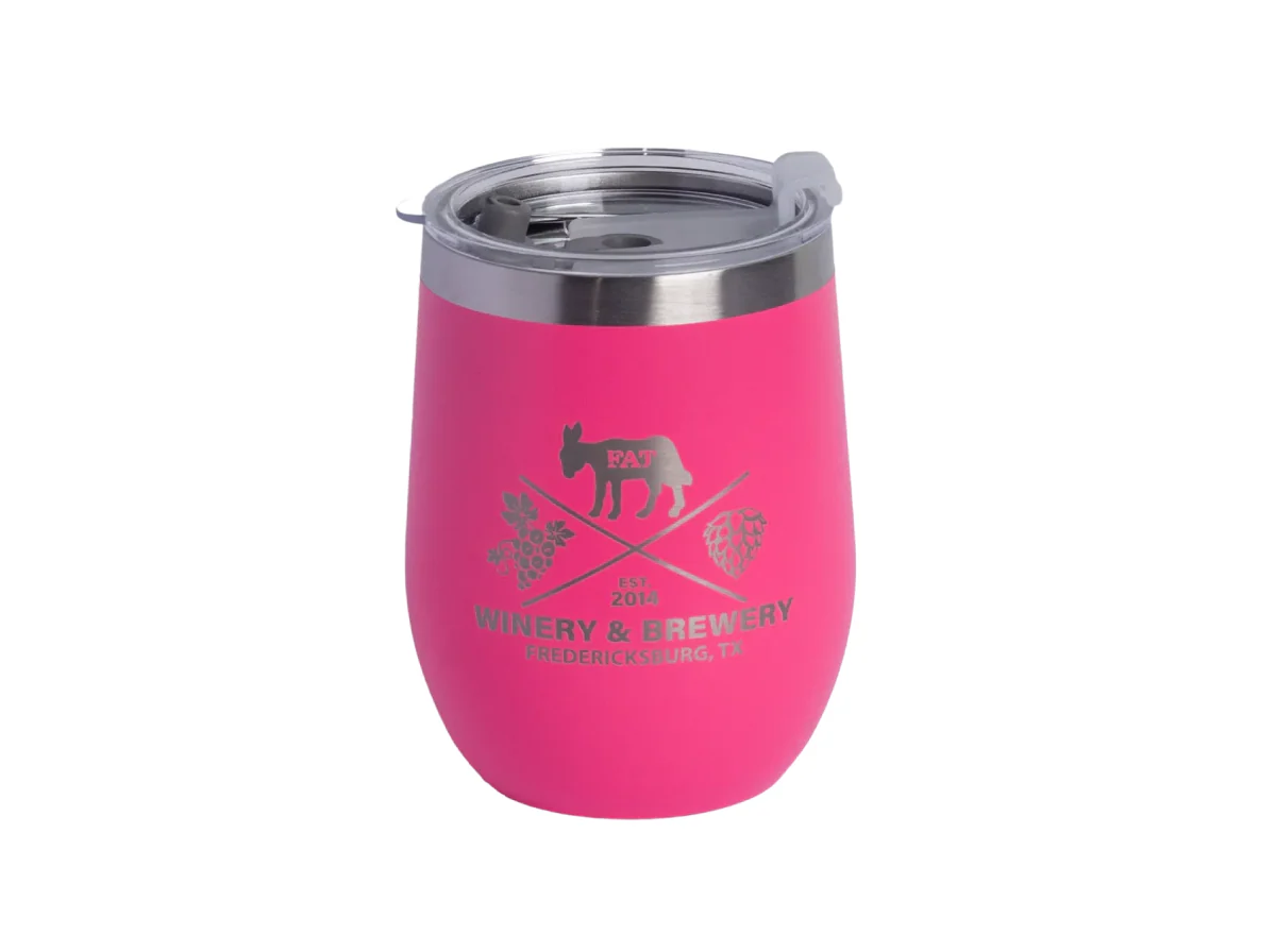 Fat Ass Winery & Brewery pink tumbler