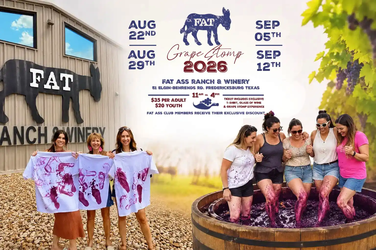 Fat Ass Grape Stomp - Texas Grape Stomping Event